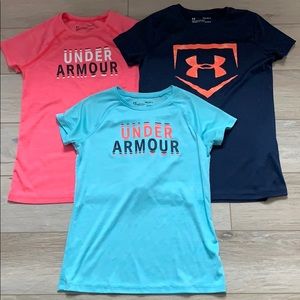 Set of three UA heat gear shirts